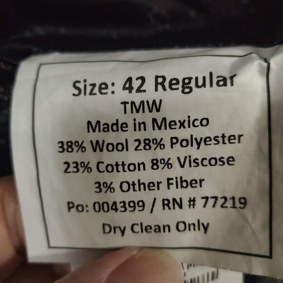 VTG Joseph Abboud Hamilton Soft Coat Blazer Jacket  42 R Windowpane Sport Coat - Picture 6 of 16